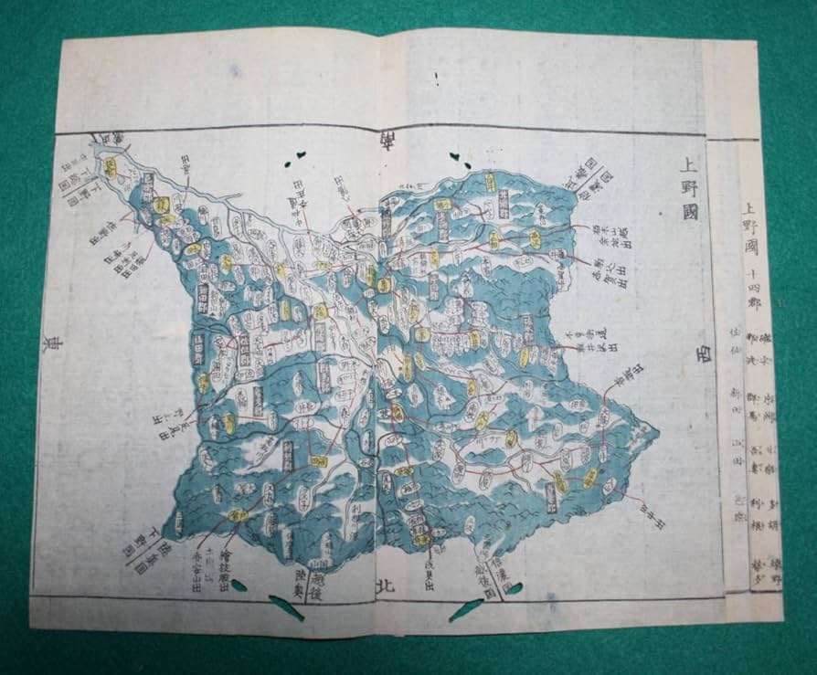 古日本絵図　時代物　江戸時代　縦横53cm 古日本絵図 時代物 江戸時代 縦横53cm 江戸時代の都市を描く“都市図”